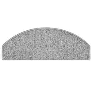 Schodové rohože 15 ks 65 x 24 x 4 cm světle šedé, půlkulaté, velké - obrázek 5