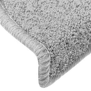 Schodové rohože 15 ks 65 x 24 x 4 cm světle šedé, půlkulaté, velké - obrázek 6