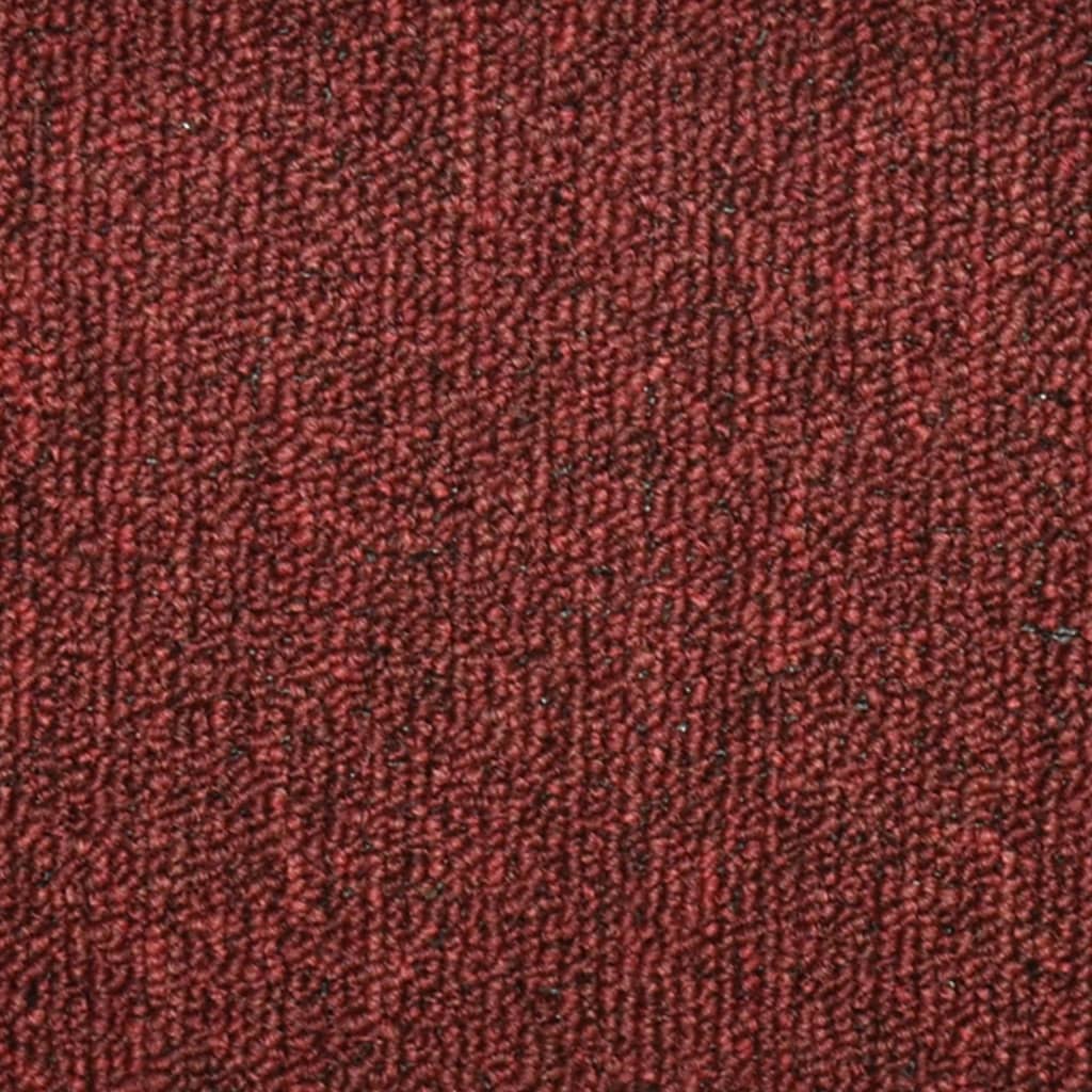  Kobercové nášľapy na schody 15 ks červené 56x17x3 cm