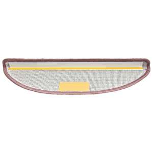 Schodové rohože 15 ks 65 x 21 x 4 cm světle růžové, půlkulaté, velké - obrázek 5