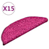 vidaXL trepimatid 15 tk 56 x 17 x 3 cm roosad poolringikujulised