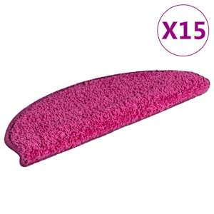 Schodové rohože 15 ks 65 x 21 x 4 cm růžové, půlkulaté, velké - obrázek 2