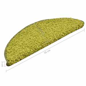 Kobercové nášlapy na schody 15 ks zelené 56 x 17 x 3 cm - obrázek 9