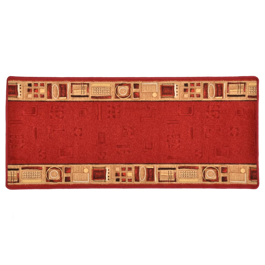 vidaXL tæppeløber 67x200 cm gelunderside rød