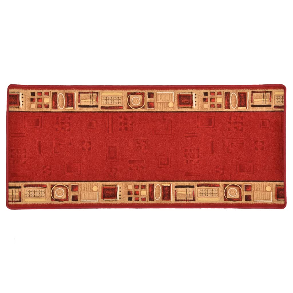 

vidaXL Tapijtloper met gelbodem 67x200 cm rood