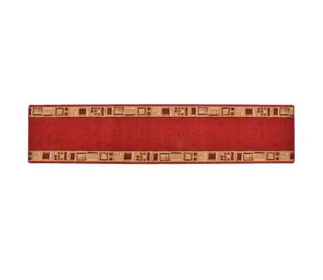 vidaXL Tapijtloper met gelbodem 67x300 cm rood