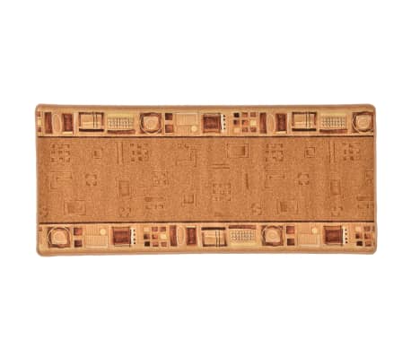 vidaXL Tapis de couloir Support de gel Beige 67x120 cm