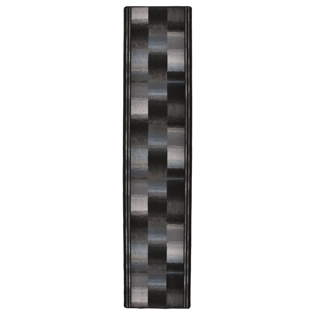 Poza vidaXL Covor traversa, suport gel, negru, 67 x 250 cm