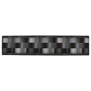 vidaXL Kilimas-takelis su gelio pagrindu, juodos spalvos, 67x250cm