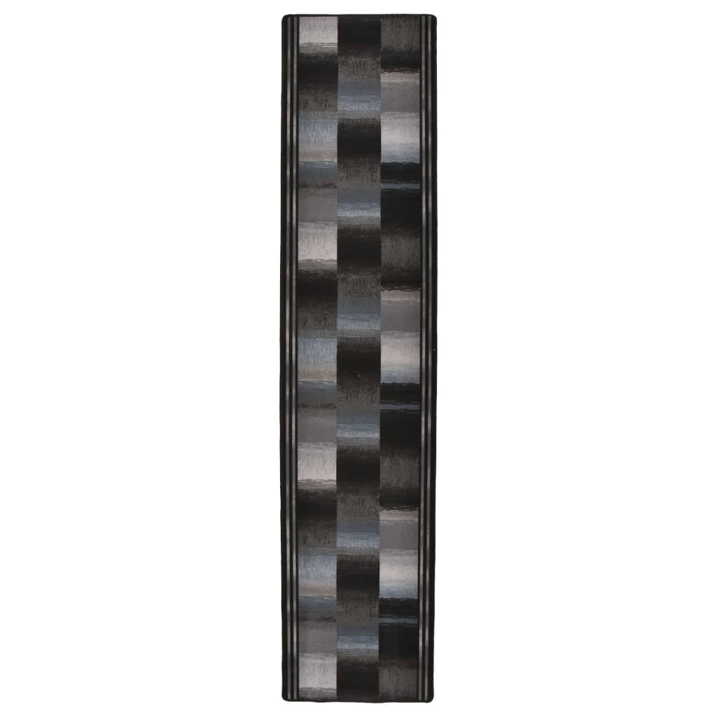 Poza vidaXL Covor traversa, suport gel, negru, 67 x 300 cm