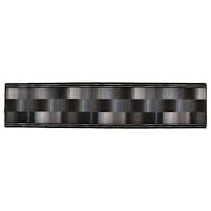 vidaXL Kilimas-takelis su gelio pagrindu, juodos spalvos, 67x300cm