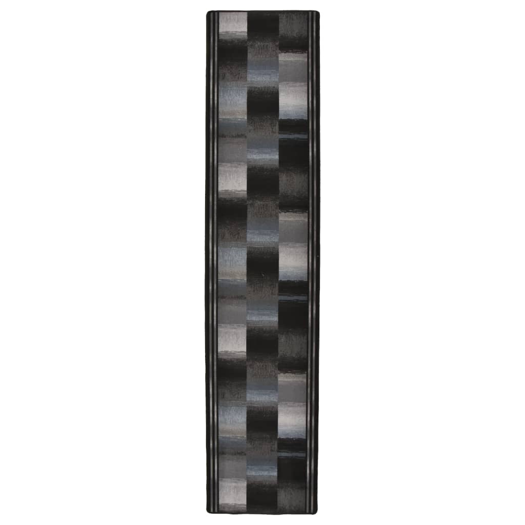 Poza vidaXL Covor traversa, suport gel, negru, 67 x 400 cm