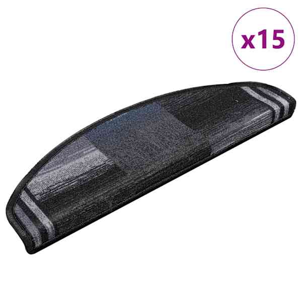 vidaXL isekleepuv trepivaip 15 tk, must ja hall, 65 x 21 x 4 cm