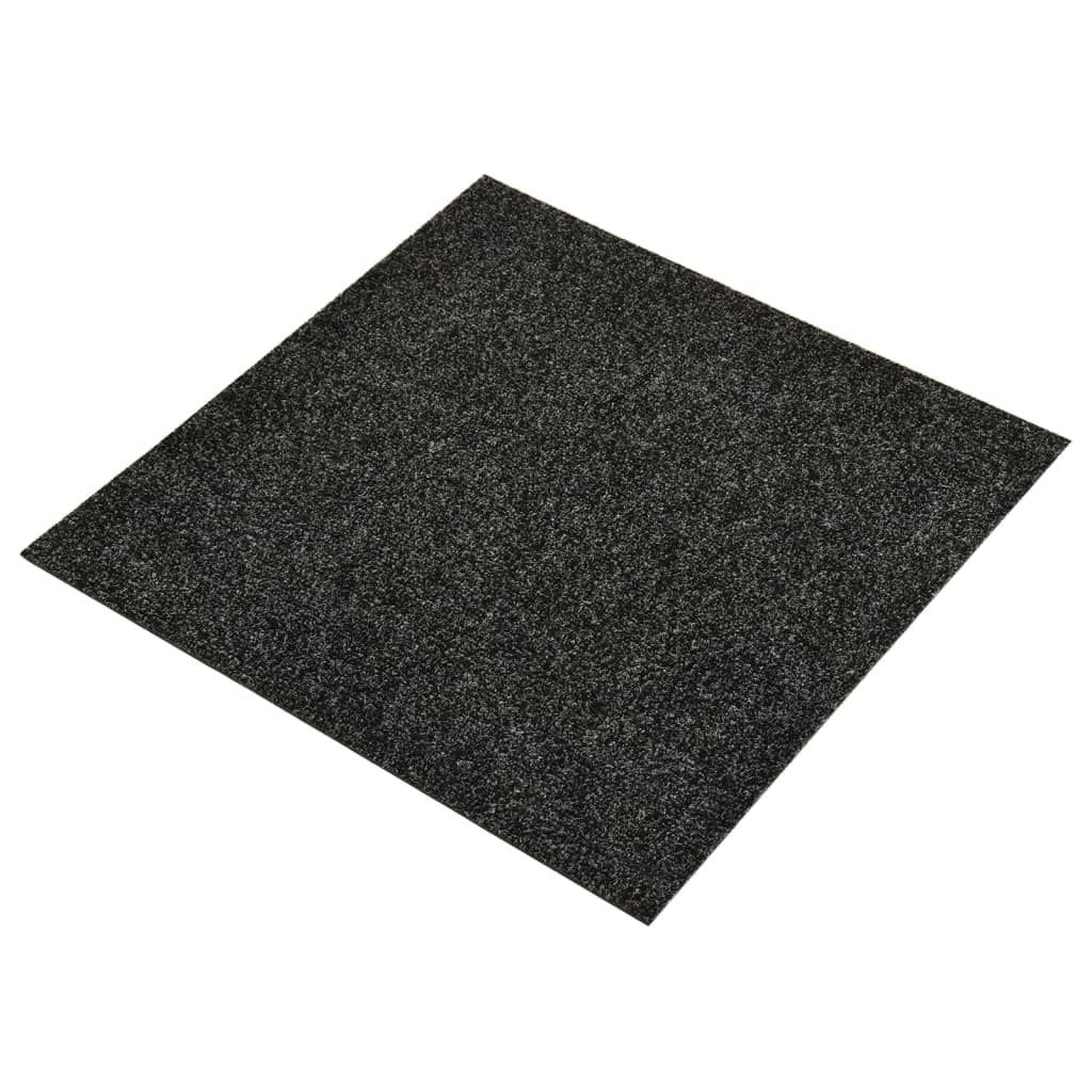 vidaXL Dale mochetă pentru podea, 20 buc., negru, 5 m²