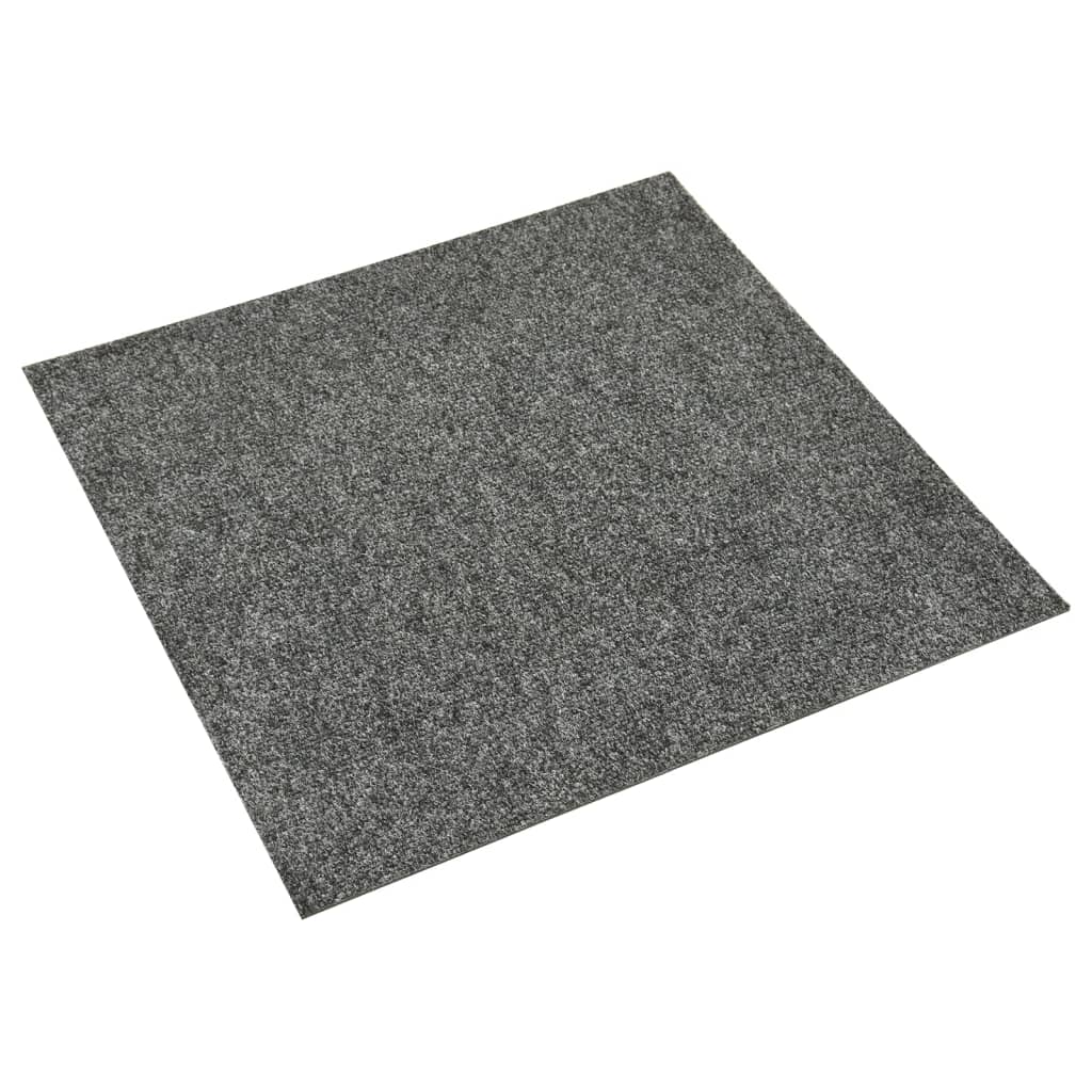 vidaXL Dalles de tapis de sol 20 pcs 5 m² Gris foncé