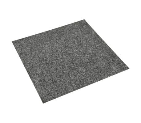 vidaXL Floor Carpet Tiles 20 pcs 5 m² Dark Grey