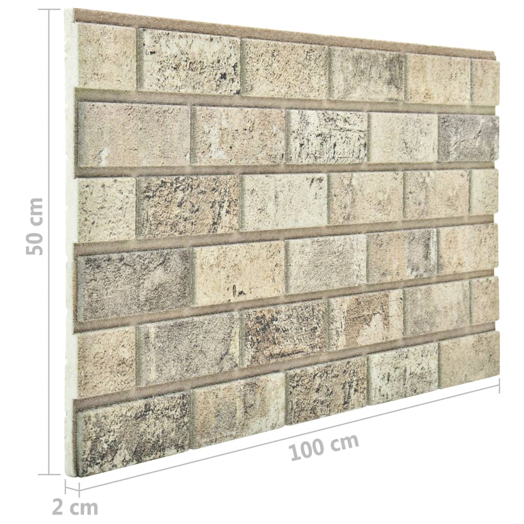 11 db EPS 3D fali panel homokszínű tégla dizájnnal 