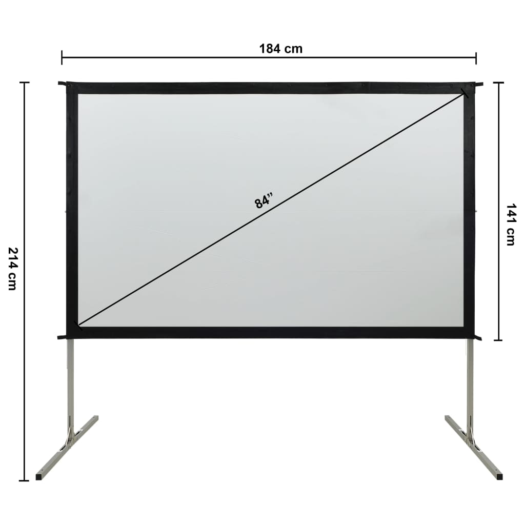 Gyorsan összecsukható vetítővászon 84" 16:9 