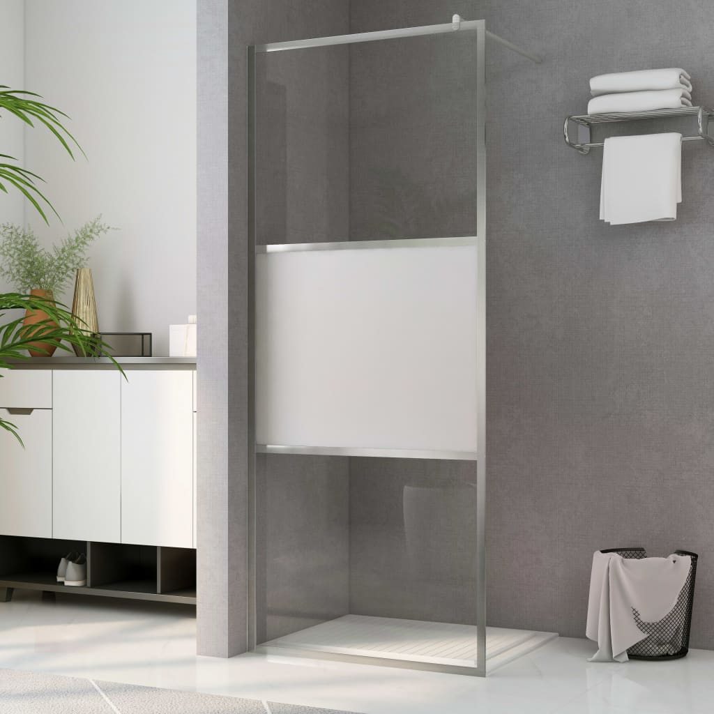 vidaXL Paravan de duș walk-in, 80 x 195 cm, sticlă ESG semi-mată vidaXL