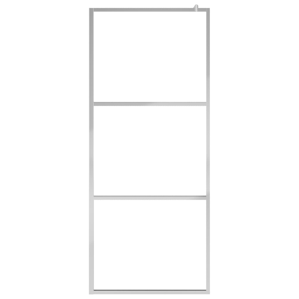 vidaXL Walk-in Shower Wall with Half Frosted ESG Glass 39.4"x76.8"