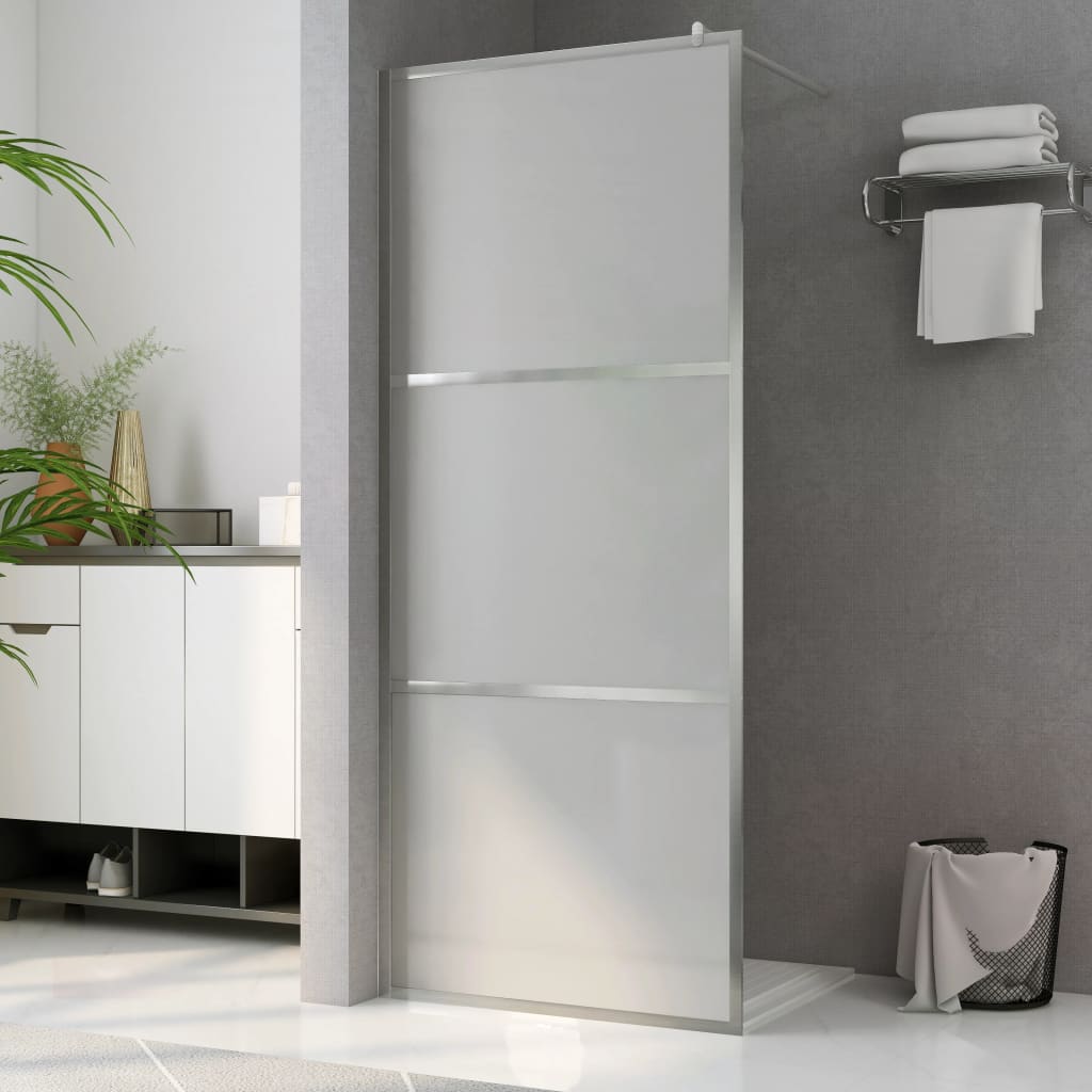 vidaXL Paravan de duș walk-in, 100 x 195 cm, sticlă ESG mată integral vidaxl.ro