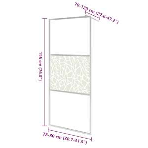 Zástěna do průchozí sprchy ESG sklo design s kameny 80 x 195 cm - obrázek 7