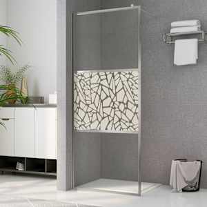 Zástěna do průchozí sprchy ESG sklo design s kameny 100x195 cm - obrázek 1
