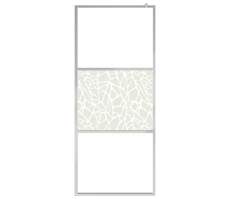 vidaXL Parete per Doccia Walk-in in Vetro ESG Design Pietra 140x195 cm