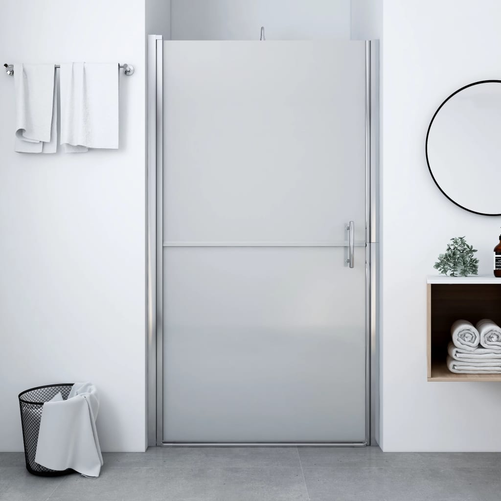 vidaXL Ușă de duș, 91 x 195 cm, sticlă securizată mată vidaXL