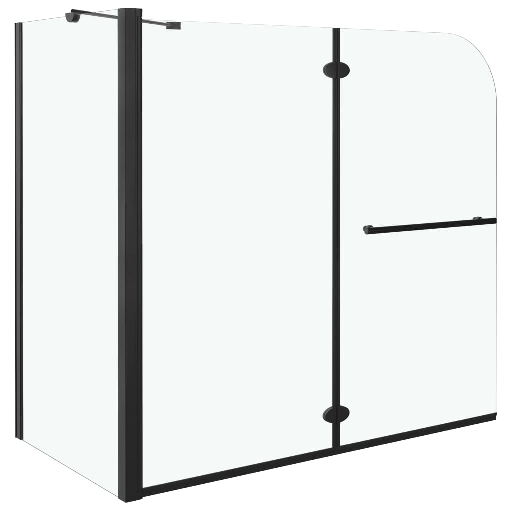

vidaXL Bi-Folding Shower Enclosure ESG 47.2"x26.8"x51.2" Black