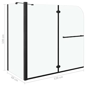 Skládací sprchový kout ESG 120 x 68 x 130 cm černý - obrázek 7
