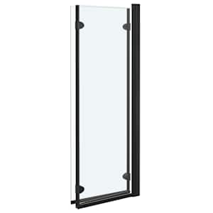 Skládací sprchový kout se 3 panely ESG 130 x 138 cm černý - obrázek 4
