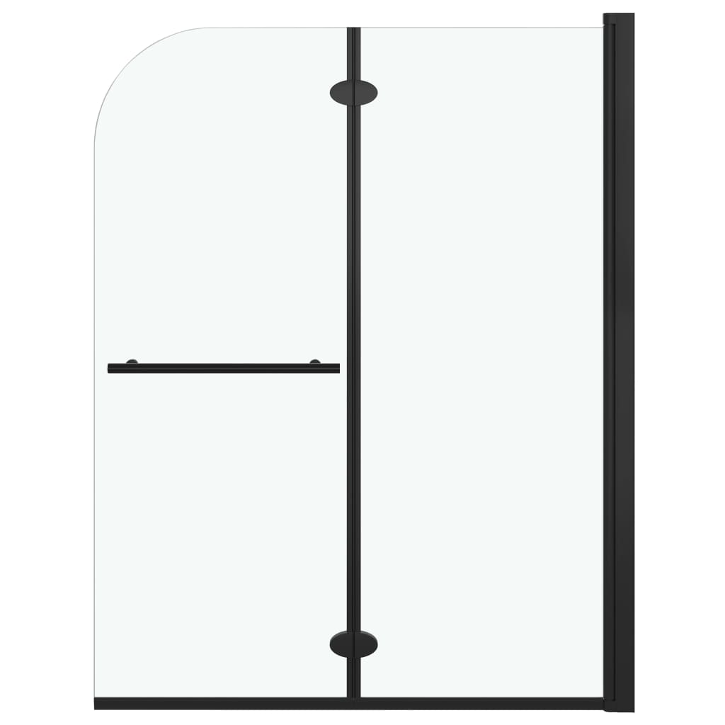 vidaXL Skládací sprchový kout se 2 panely ESG 95 x 140 cm černý