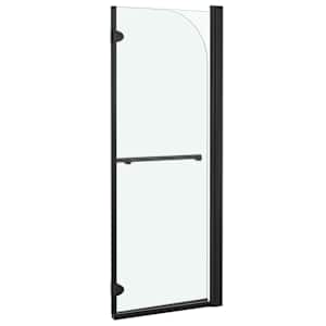 Skládací sprchový kout se 2 panely ESG 95 x 140 cm černý - obrázek 4