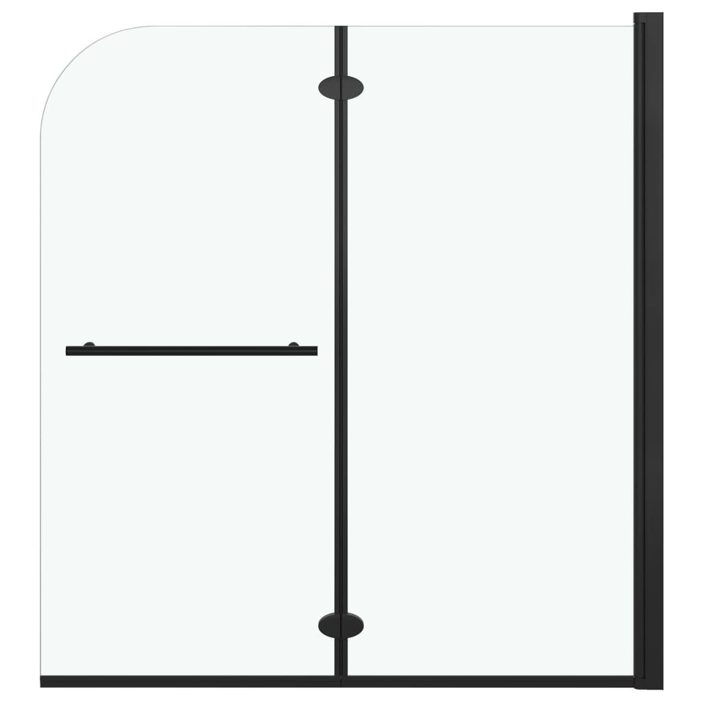vidaXL Skládací sprchový kout se 2 panely ESG 120 x 140 cm černý