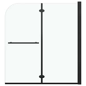 Skládací sprchový kout se 2 panely ESG 120 x 140 cm černý - obrázek 2
