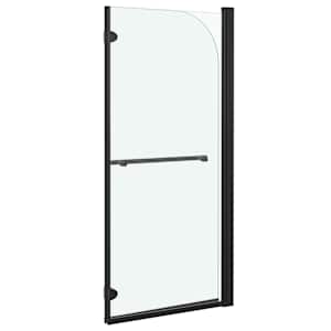 Skládací sprchový kout se 2 panely ESG 120 x 140 cm černý - obrázek 4