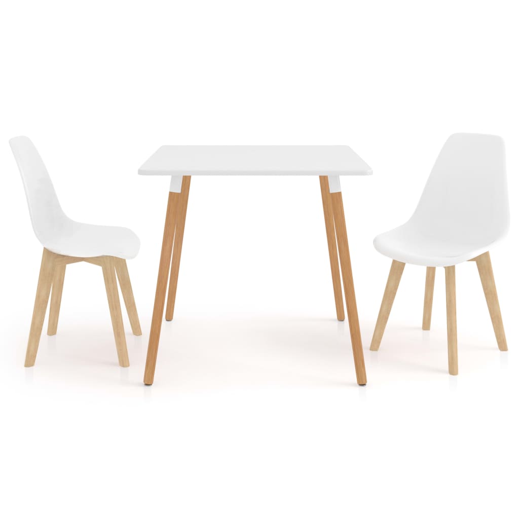 vidaXL Set mobilier de bucătărie, 3 piese, alb vidaXL imagine noua 2022