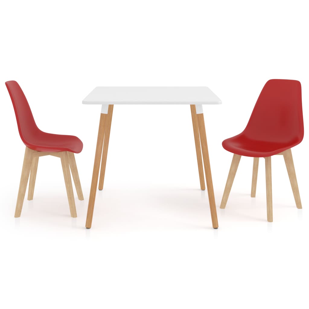 vidaXL Set mobilier de bucătărie, 3 piese, roșu vidaXL imagine noua 2022
