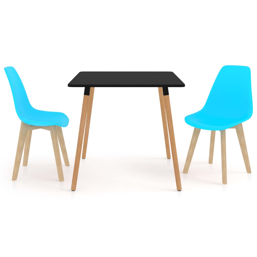 vidaXL Set mobilier de bucătărie, 3 piese, albastru vidaXL imagine noua 2022