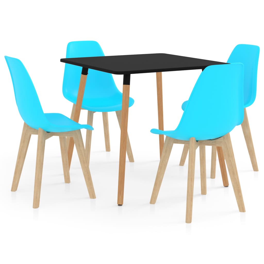 vidaXL Set mobilier de bucătărie, 5 piese, albastru vidaXL imagine noua 2022