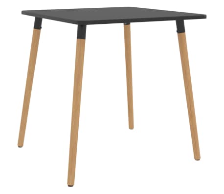 vidaXL Juego de comedor 5 piezas negro