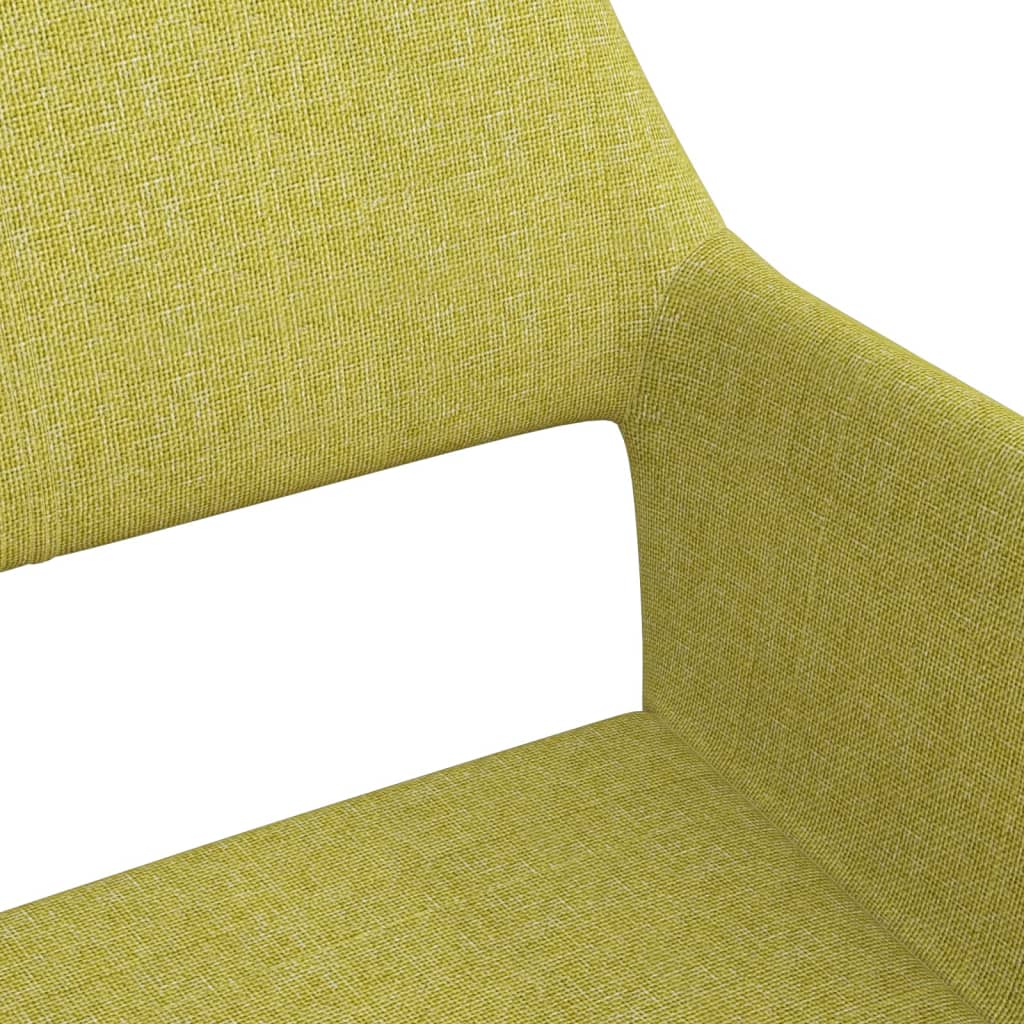 Scaune de bucătărie, 2 buc., verde, material textil