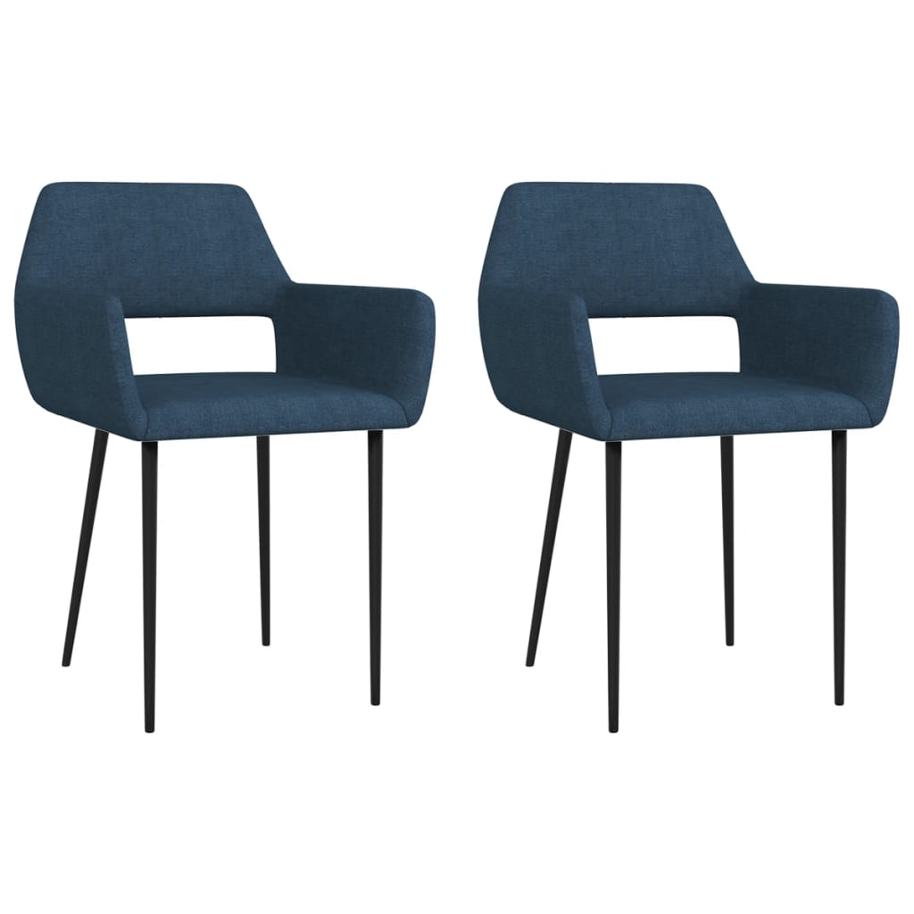 Valgomojo kėdės, 2vnt., mėlynos spalvos, audinys | Stepinfit