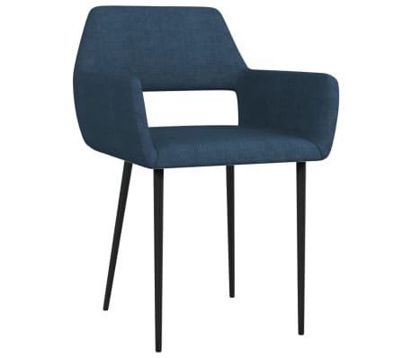 vidaXL Chaises à manger lot de 2 bleu tissu