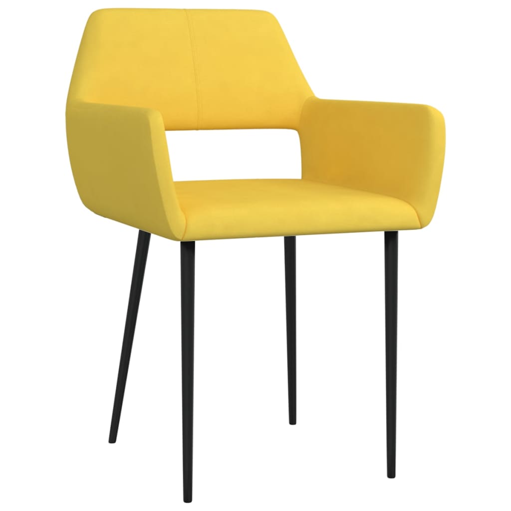 

vidaXL Eetkamerstoelen 2 st stof geel