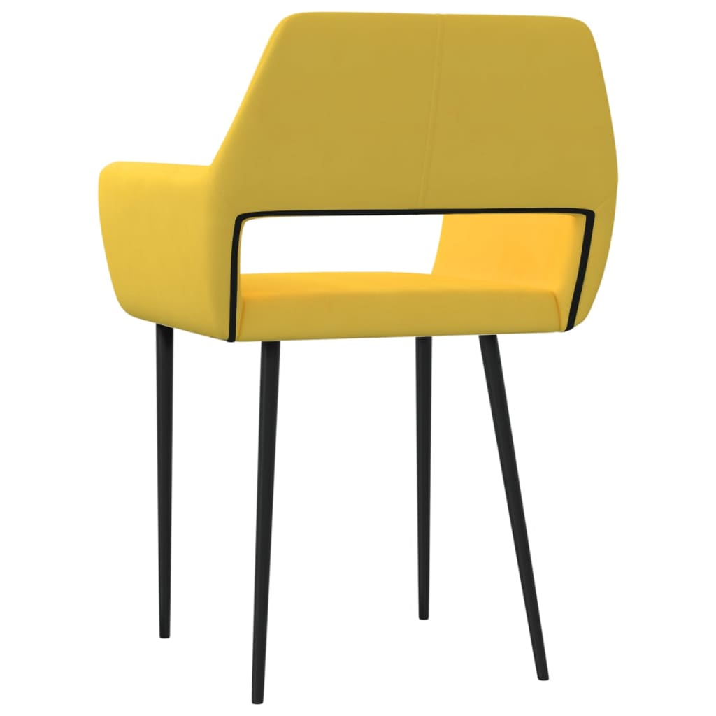 Valgomojo kėdės, 2vnt., geltonos spalvos, audinys | Stepinfit