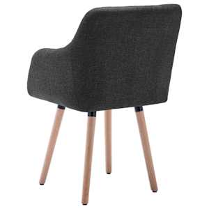 Jídelní židle 2 ks tmavě šedé textil - obrázek 5