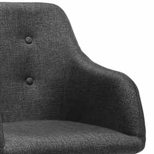 Jídelní židle 2 ks tmavě šedé textil - obrázek 6
