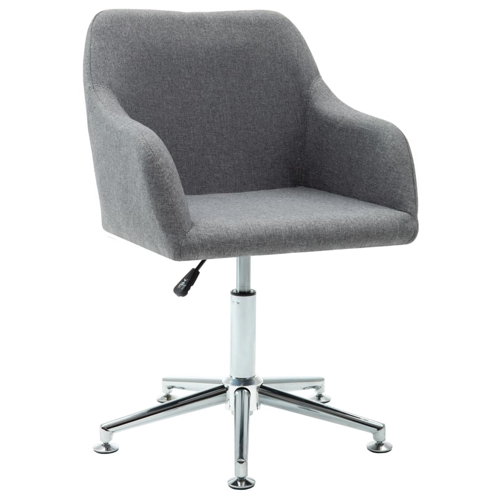 

vidaXL Swivel Dining Chair Light Gray Fabric